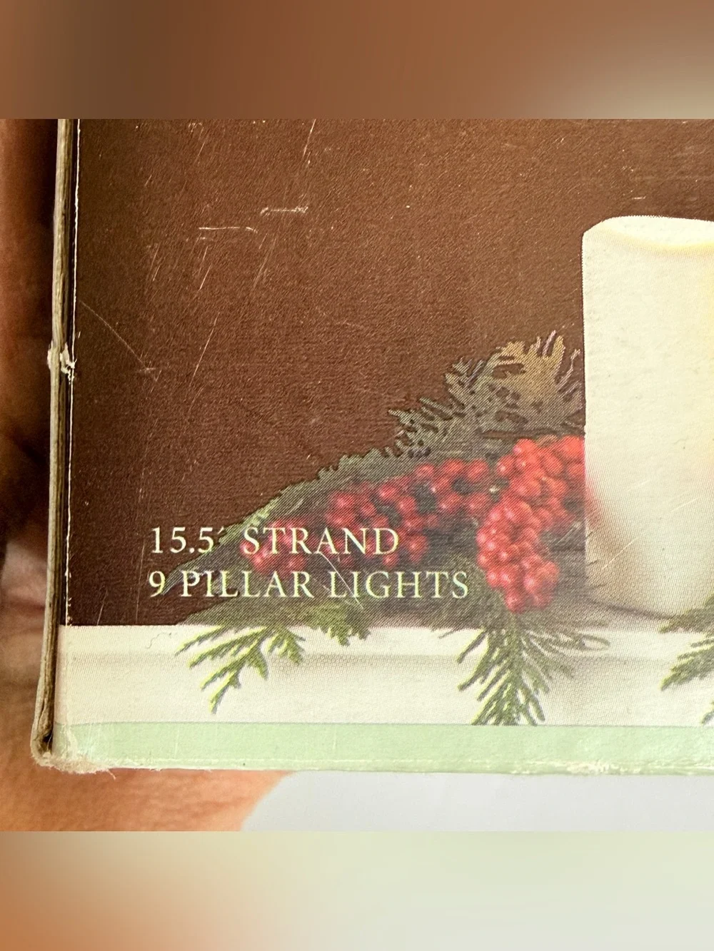 Restoration Hardware Flameless Votive String Lights 9 Pillars Christmas Holiday